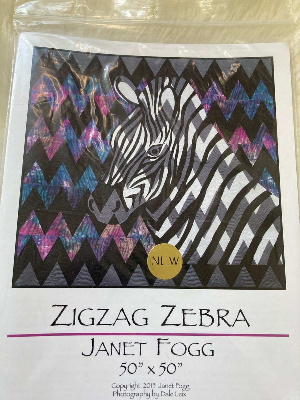 NIP zigzag zebra Janet Fogg Quilt Pattern